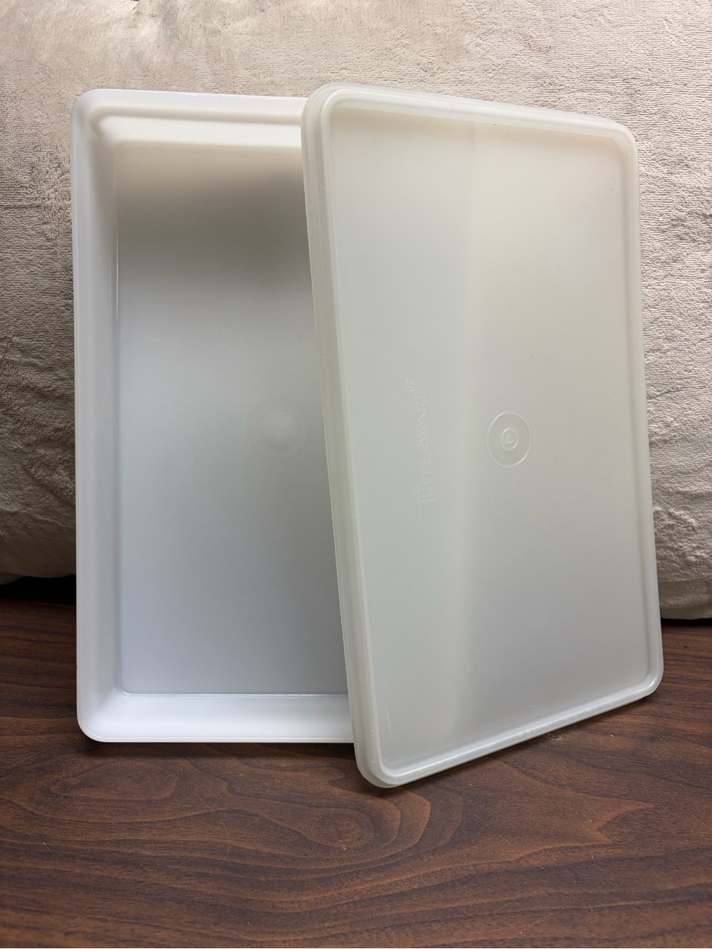 Vintage Tupperware Rectangular Bacon Craft Storage Container 794 Clear Sheer Lid